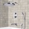 Thermostatic Tub and Shower Faucet Set with Handheld and Rain Shower Head