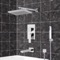 Tub and Shower Faucet Set with Handheld and Rain Shower Head