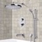 Thermostatic Tub and Shower Faucet Set with Handheld and Rain Shower Head