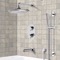 Thermostatic Tub and Shower Faucet Set with Handheld and Rain Shower Head