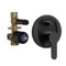 Matte Black Wall Mounted Diverter, Rough-In Valve Included