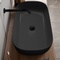 Oval Black Vessel Sink in Ceramic