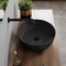 Round Black Vessel Sink in Ceramic