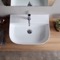 Modern White Ceramic Wall Mounted or Vessel Sink