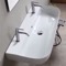 Modern White Ceramic Wall Mounted or Vessel Sink