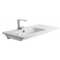 Sleek Rectangular Ceramic Wall Mounted Sink With Counter Space