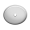 Oval-Shaped White Ceramic Vessel Sink