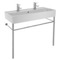 Double Trough Console Sink, 40 Inch, Modern