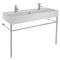 Double Trough Console Sink, 48 Inch, Modern