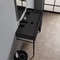 Black Double Trough Console Sink, 40 Inch