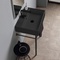 Small Black Console Sink, Modern, 24 Inch