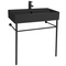 Black Modern Console Sink, 32 Inch