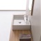 Square White Ceramic Wall Mounted or Vessel Sink