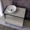 Modern  Console Vanity with Grey Oak Cabinet, 35 Inch