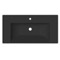 Rectangular Black Ceramic Wall Mounted Bathroom Sink