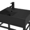 Black Metal Vanity, Console Sink, Modern, 24 Inch