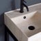 Small Modern Console Sink Vanity, Travertine Style Sink, 24 Inch