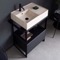 Modern  Console Vanity, Travertine Style Sink, 27 Inch