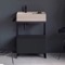 Modern  Console Vanity, Travertine Style Sink, 27 Inch