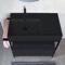 Black Modern  Console Vanity, 35 Inch