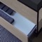 Modern  Console Vanity with Grey Oak Cabinet, 35 Inch