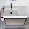 Modern  Console Vanity with Grey Oak Cabinet, 35 Inch
