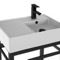Small Modern Console Sink Vanity, 24 Inch