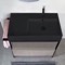 Modern  Console Vanity with Grey Oak Cabinet, 35 Inch