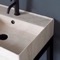 Modern Console Sink Vanity, Travertine Style Sink, 32 Inch