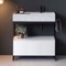 Modern  Console Vanity, Marble Style Sink, 35 Inch