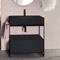 Black Modern  Console Vanity, 35 Inch