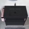 Black Modern  Console Vanity, 35 Inch
