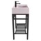 Modern Console Sink Vanity, Pink Ceramic Sink, 32 Inch