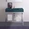 Modern Console Sink Vanity, Green Ceramic Sink, 32 Inch