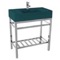 Modern Console Sink Vanity, Green Ceramic Sink, 32 Inch
