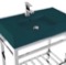 Modern Console Sink Vanity, Green Ceramic Sink, 32 Inch