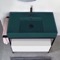 Modern  Console Vanity, Green Ceramic Sink, 35 Inch