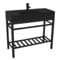 Black Modern Console Sink Vanity, 40 Inch