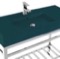 Modern Console Sink Vanity, Green Ceramic Sink, 40 Inch