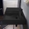 Black Ceramic Wall Mounted or Vessel Sink With Counter Space