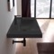 Rectangular Black Ceramic Wall Mounted Bathroom Sink