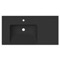Rectangular Black Ceramic Wall Mounted Bathroom Sink