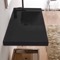 Rectangular Black Ceramic Wall Mounted Bathroom Sink