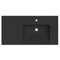 Rectangular Black Ceramic Wall Mounted Bathroom Sink