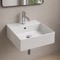 Wall Mount Sink - Modern, Square, 18 Inch, Ceramic