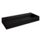 Wall Mount Sink - Trough, Black, Double, Ceramic, Modern, 40 Inch