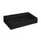 Wall Mount Sink - 32 Inch, Ceramic Rectangular, Modern, Matte Black