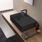 Black Ceramic Wall Mounted or Vessel Sink With Counter Space