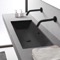 Rectangular Black Ceramic Trough Undermount Sink