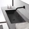 Rectangular Black Ceramic Trough Undermount Sink
